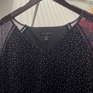 Tribal polka dot top